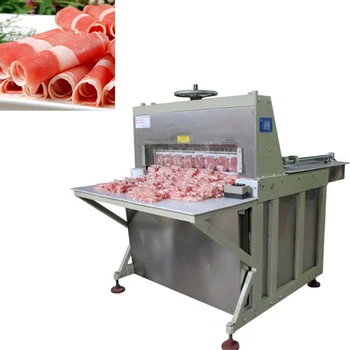 200-300 кг / ч Электрическая мясорубка для нарезки корнеплодов Lotus, коммерческие Большие 8-канальные лезвия, машина для нарезки замороженного мяса, говядины, овец