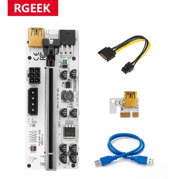 RGEEK 010 PCI-E Riser Card 010S 010X 009S 60 СМ USB 3.0 Кабель PCI Express от 1X до 16X Удлинитель PCIe Адаптер для Видеокарты GPU