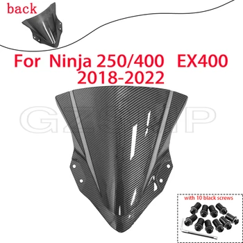Карбоновый узор Мотоциклетного Лобового стекла с Обтекателем Подходит для Kawasaki Ninja250 400 EX400 2018 2019 2020 2021 2022