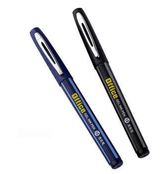 Пластиковая гелевая ручка для школьного офиса 1,0 мм Большая объемная ручка для вывесок Черный синий